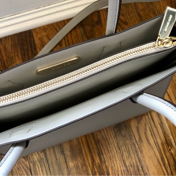 Michael Kors Large Grey Mercer Pebbled Accordion Tote Crossbody Shoulder Bag - Picture 8 of 16